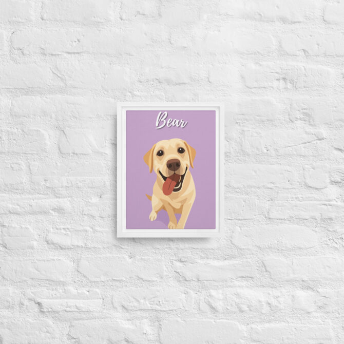 Custom Modern Pet Portrait – Minimalist Vector Canvas - Thistle - Image 5