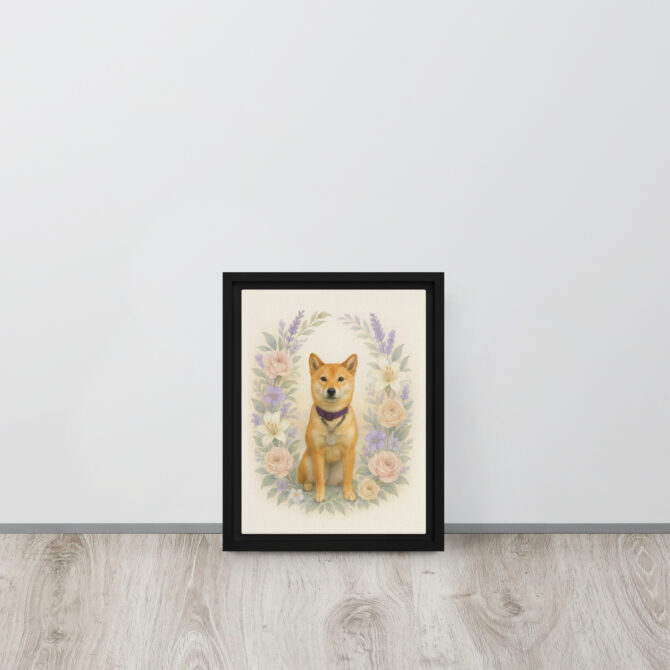 Custom Pet Memorial – Floral Wreath Framed Canvas Tribute - Image 6