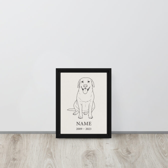 Custom Minimalist Pet Memorial Line Art – Framed Canvas - Image 6