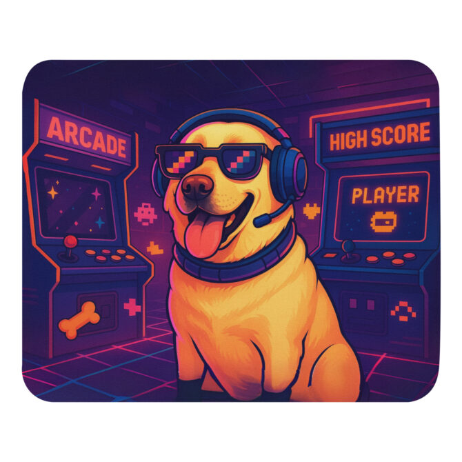 Custom Retro Arcade Pet Mouse Pad – Gamer Style