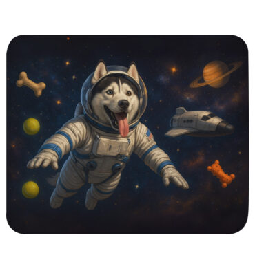 Custom "Space Explorer Pup" Mouse Pad – Your Pet in Outer Space