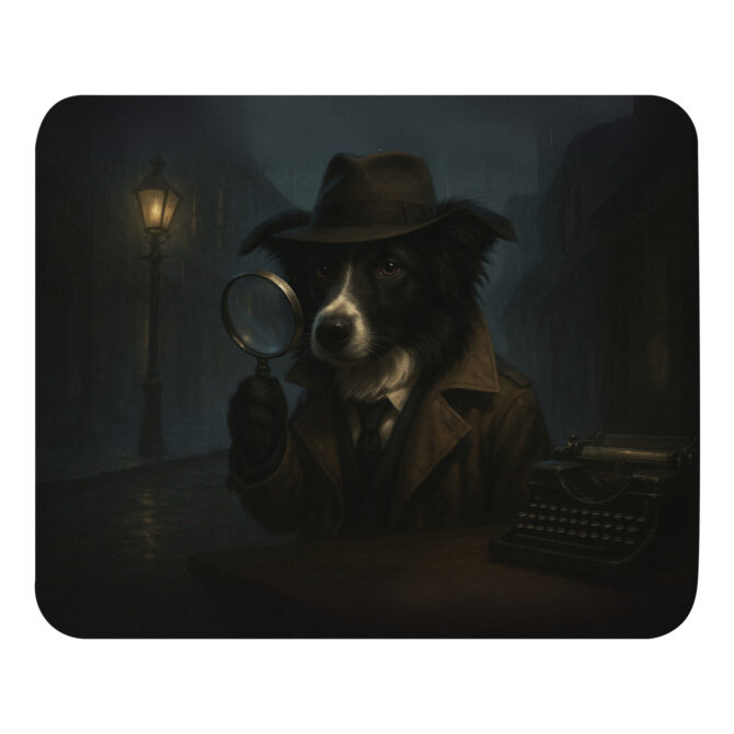Custom "Pet Detective" Noir Mouse Pad – Your Pet in Film Noir Style