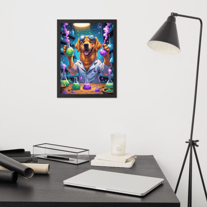 Potion Pooch Alchemist – Custom Framed Poster for Pet Lovers - Image 3