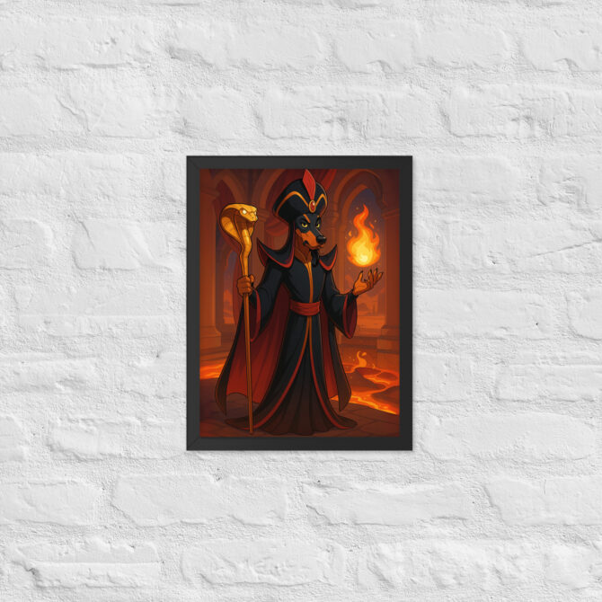 Custom Pet Portrait – Desert Sorcerer Magic Poster (Framed) - Image 3
