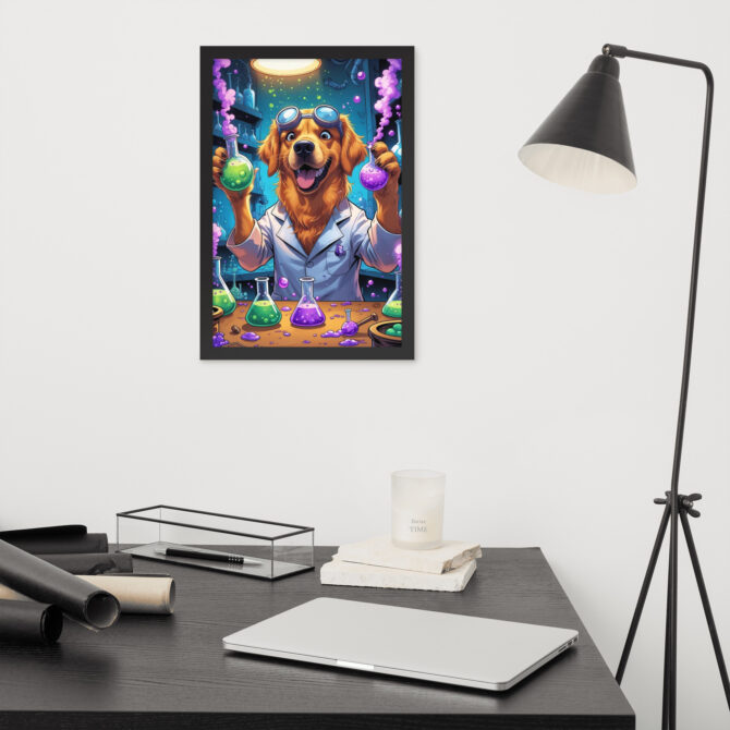 Potion Pooch Alchemist – Custom Framed Poster for Pet Lovers - Image 4