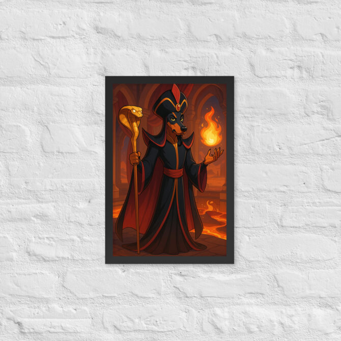 Custom Pet Portrait – Desert Sorcerer Magic Poster (Framed) - Image 4