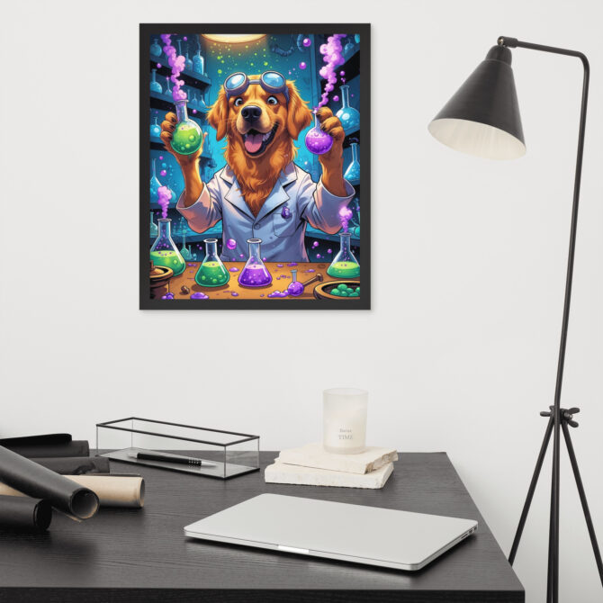 Potion Pooch Alchemist – Custom Framed Poster for Pet Lovers - Image 5