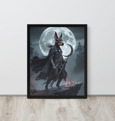 Lunar Shadow Mage – Custom Pet Portrait Poster (Framed)
