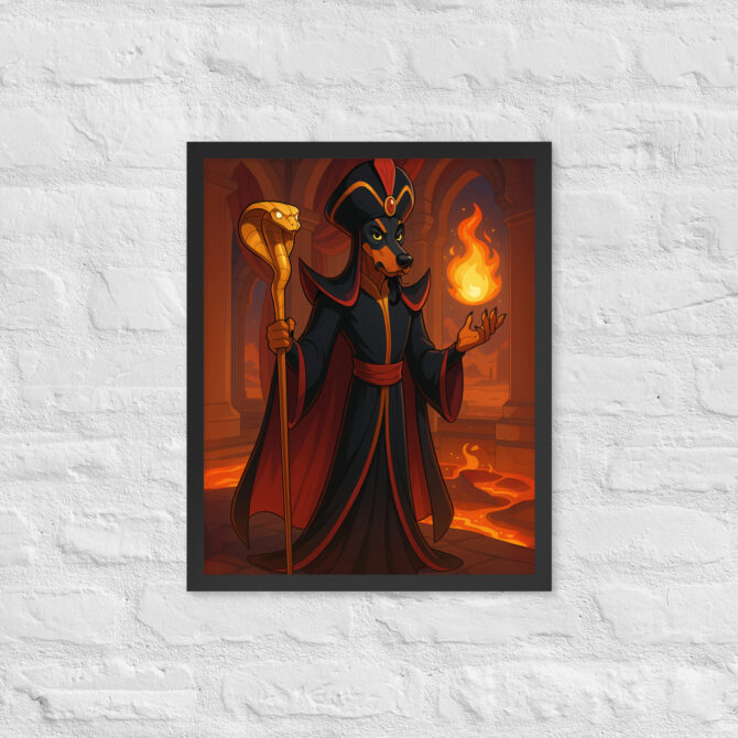 Custom Pet Portrait – Desert Sorcerer Magic Poster (Framed) - Image 5