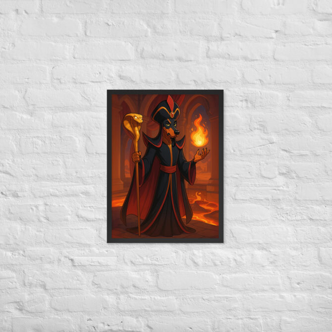 Custom Pet Portrait – Desert Sorcerer Magic Poster (Framed) - Image 6