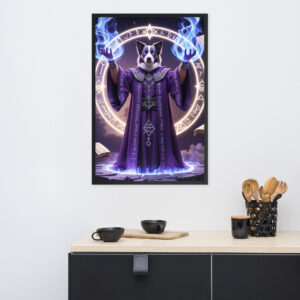 Custom Magic Pet Portrait – Arcane Grandmaster (Framed Poster)