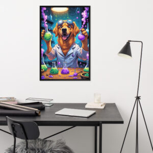 Potion Pooch Alchemist – Custom Framed Poster for Pet Lovers