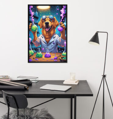 Potion Pooch Alchemist – Custom Framed Poster for Pet Lovers