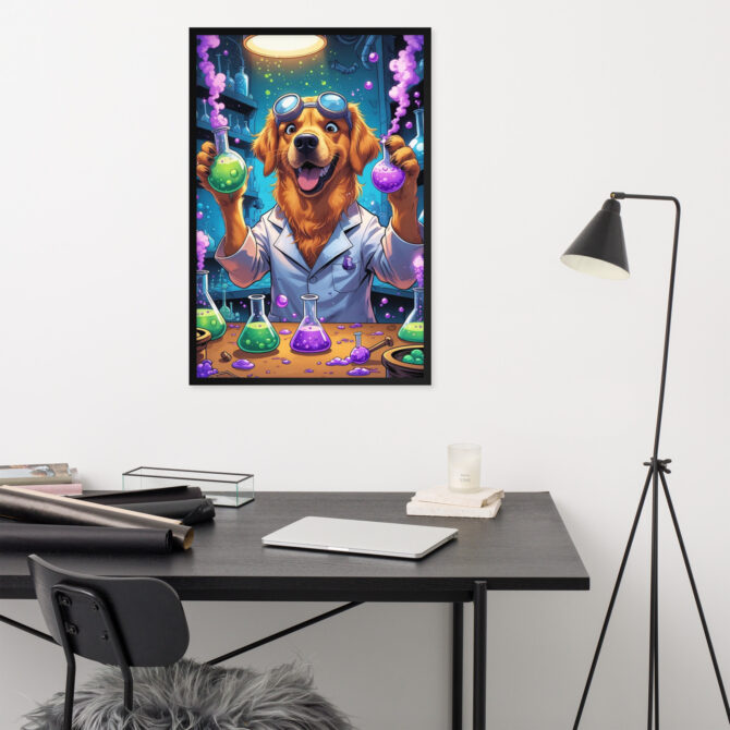 Potion Pooch Alchemist – Custom Framed Poster for Pet Lovers