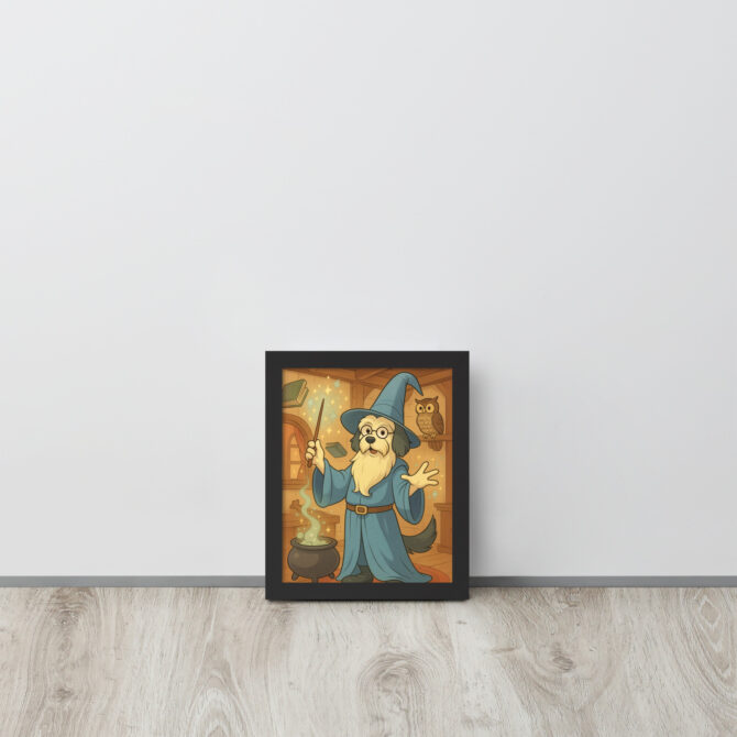 Custom Pet Wizard Portrait – Merlin Style Framed Poster - Image 2