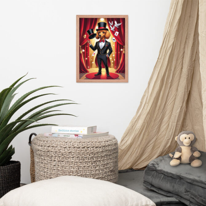 Custom Pet Magician Portrait – Gentleman Illusionist (Framed Premium Poster) - Image 8
