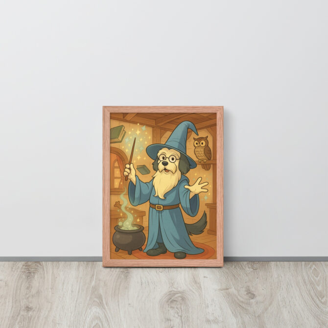 Custom Pet Wizard Portrait – Merlin Style Framed Poster - Image 8
