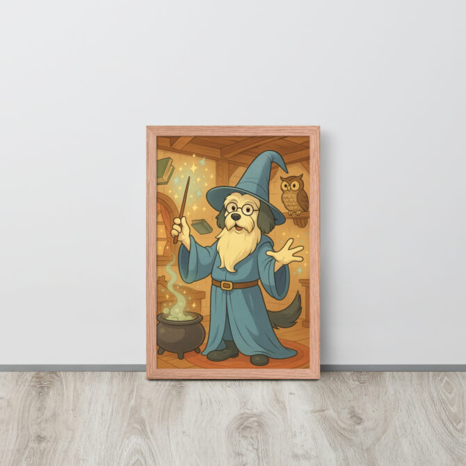 Custom Pet Wizard Portrait – Merlin Style Framed Poster - Image 9