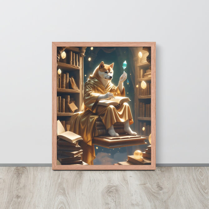 Enchanted Librarian Pet Portrait – Framed Magical Poster - Image 10