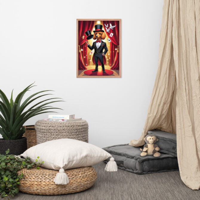 Custom Pet Magician Portrait – Gentleman Illusionist (Framed Premium Poster) - Image 11