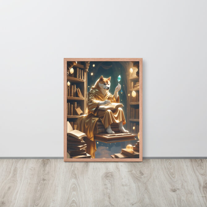 Enchanted Librarian Pet Portrait – Framed Magical Poster - Image 11