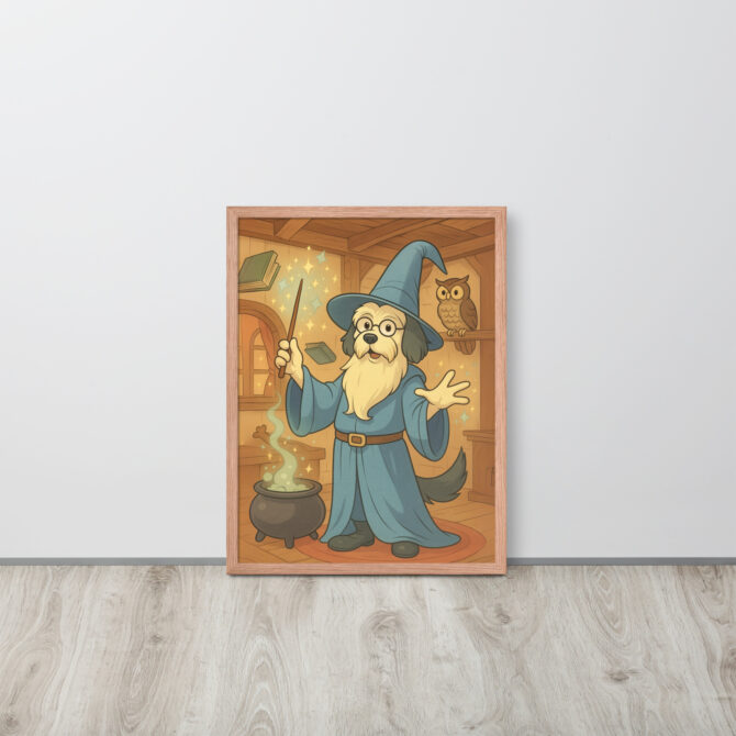 Custom Pet Wizard Portrait – Merlin Style Framed Poster - Image 11