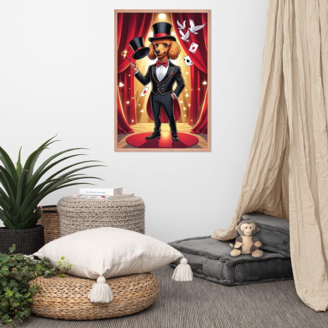 Custom Pet Magician Portrait – Gentleman Illusionist (Framed Premium Poster) - Image 12