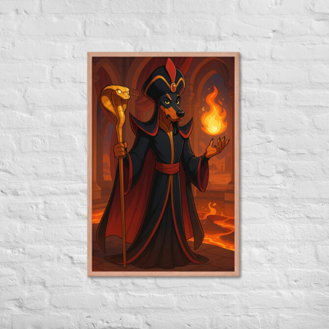 Custom Pet Portrait – Desert Sorcerer Magic Poster (Framed)
