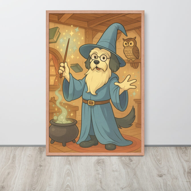 Custom Pet Wizard Portrait – Merlin Style Framed Poster - Image 12