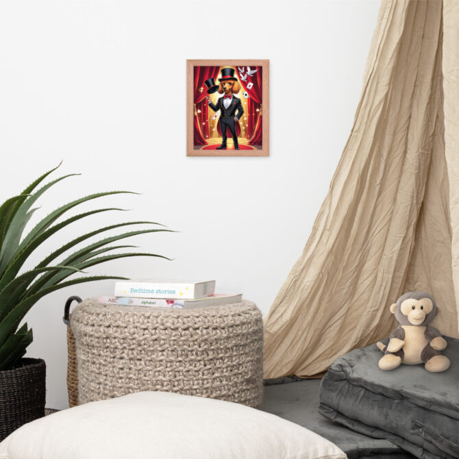 Custom Pet Magician Portrait – Gentleman Illusionist (Framed Premium Poster) - Image 7