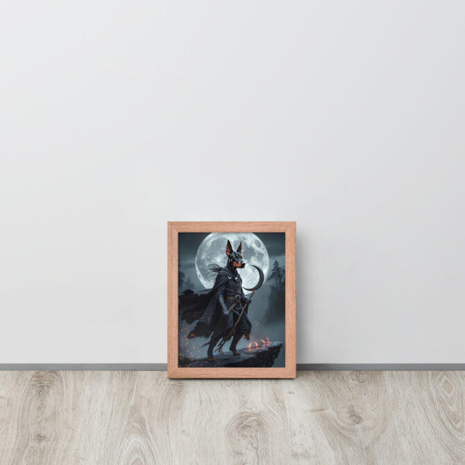 Lunar Shadow Mage – Custom Pet Portrait Poster (Framed) - Image 7