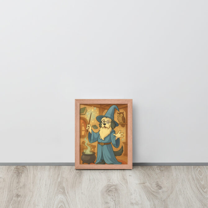 Custom Pet Wizard Portrait – Merlin Style Framed Poster - Image 7