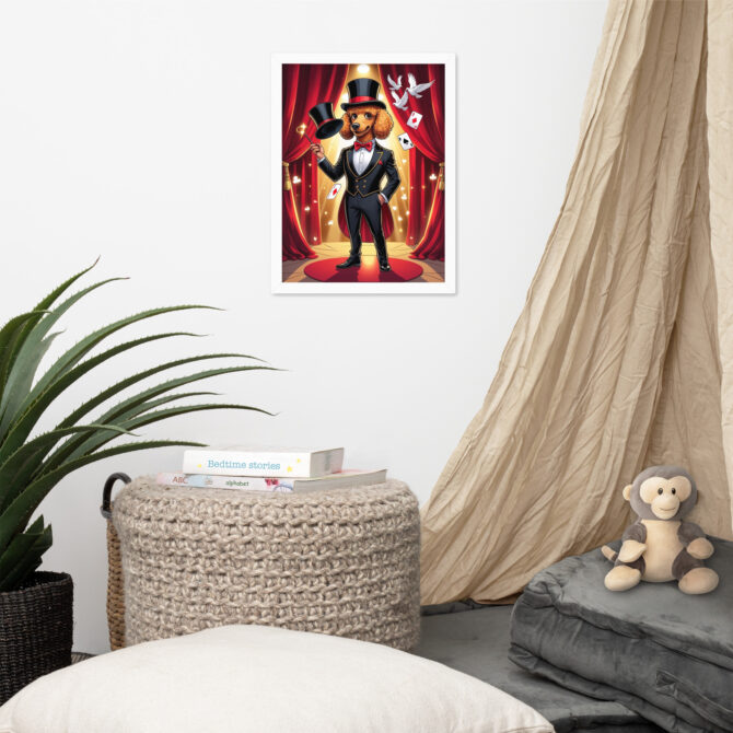 Custom Pet Magician Portrait – Gentleman Illusionist (Framed Premium Poster) - Image 14