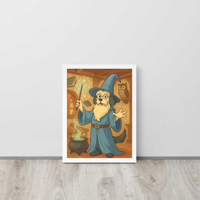 Custom Pet Wizard Portrait – Merlin Style Framed Poster - Image 14