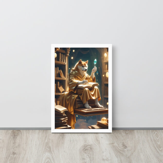 Enchanted Librarian Pet Portrait – Framed Magical Poster - Image 15
