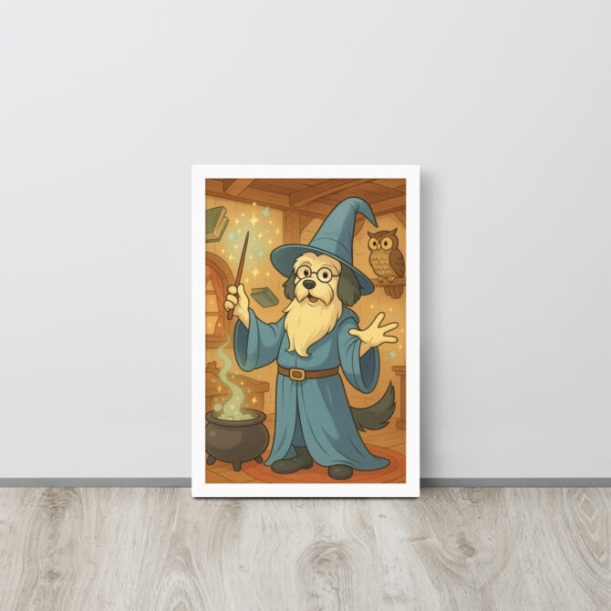 Custom Pet Wizard Portrait – Merlin Style Framed Poster - Image 15