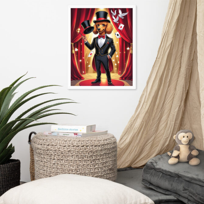 Custom Pet Magician Portrait – Gentleman Illusionist (Framed Premium Poster) - Image 16
