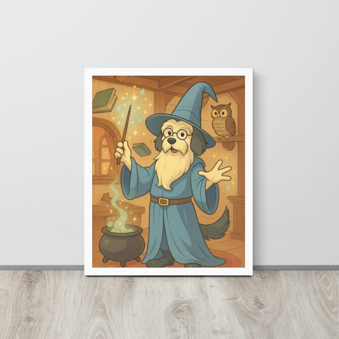 Custom Pet Wizard Portrait – Merlin Style Framed Poster - Image 16