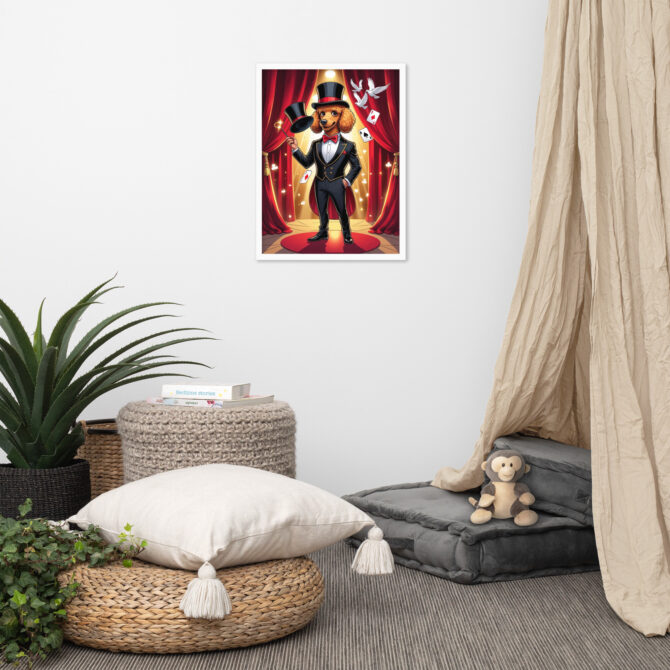 Custom Pet Magician Portrait – Gentleman Illusionist (Framed Premium Poster) - Image 17