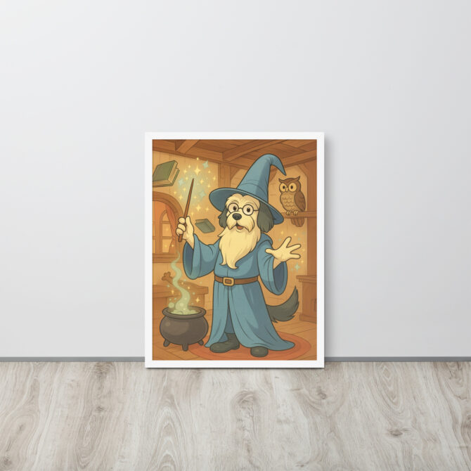Custom Pet Wizard Portrait – Merlin Style Framed Poster - Image 17