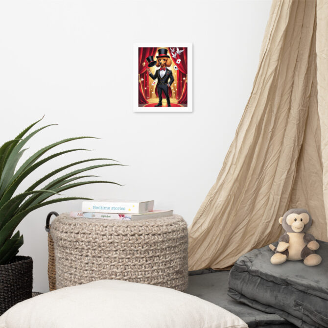 Custom Pet Magician Portrait – Gentleman Illusionist (Framed Premium Poster) - Image 13