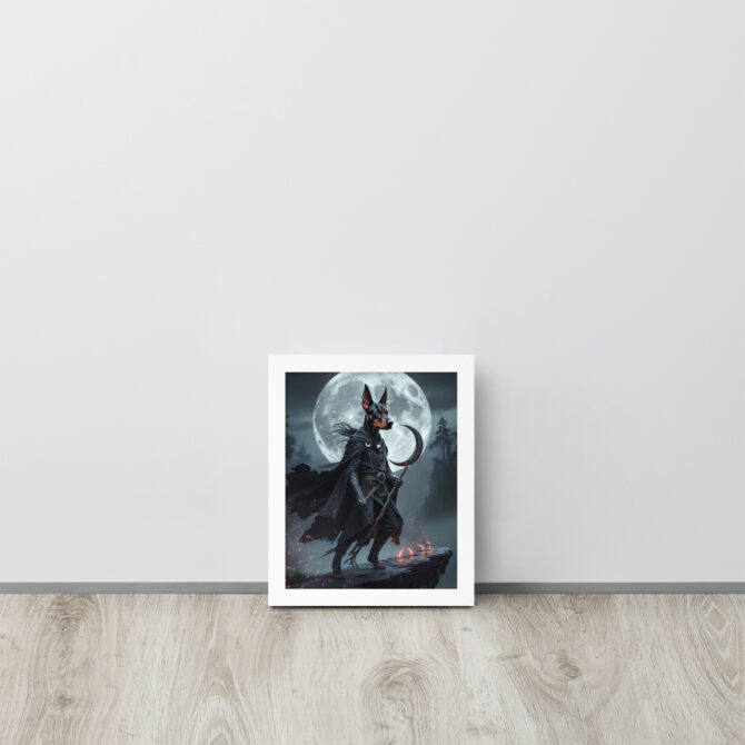 Lunar Shadow Mage – Custom Pet Portrait Poster (Framed) - Image 13