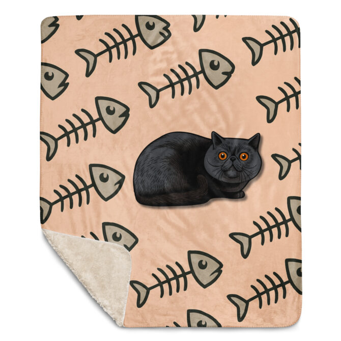 Fishbone Dance – Custom Pet Comic Blanket for Cats or Dogs - Image 2