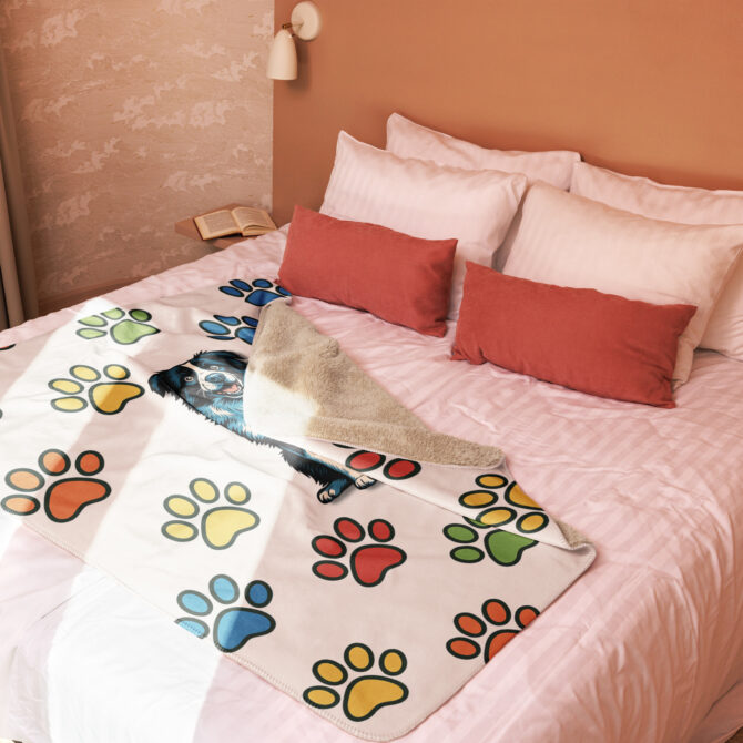 Custom Rainbow Paw Parade Blanket – Add Your Pet - Image 3