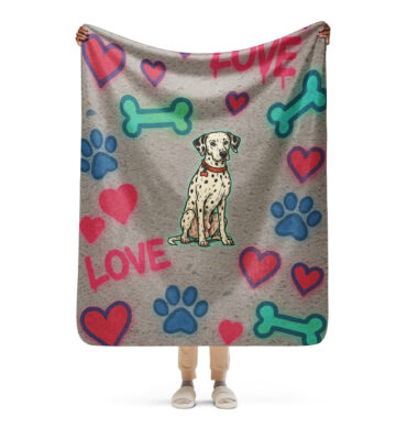 Custom Pet Graffiti Blanket – “Wall of Love” Comic Style