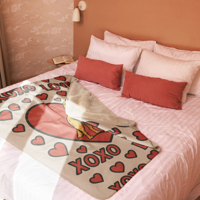 Custom “Love You Furever” Pet Blanket – Comic Style Design - Image 3