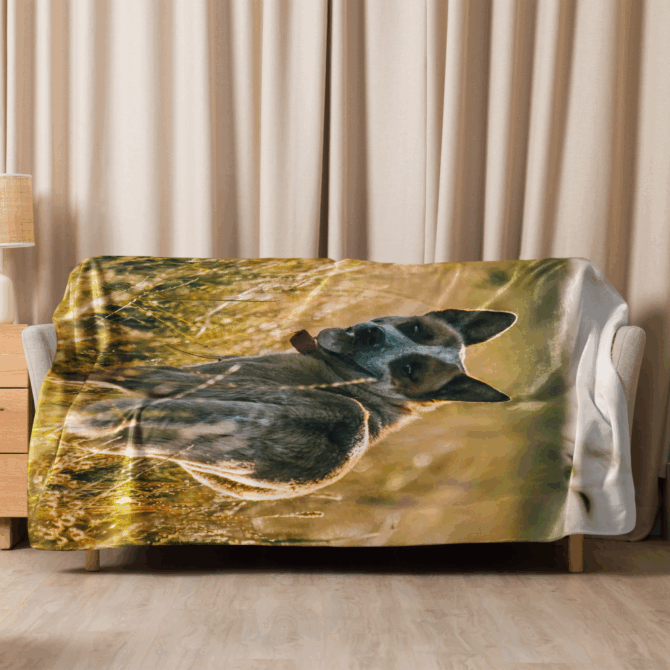 Custom Pet Portrait Blanket with Name – Ultra Soft Sherpa - Image 5