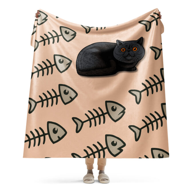 Fishbone Dance – Custom Pet Comic Blanket for Cats or Dogs - Image 5