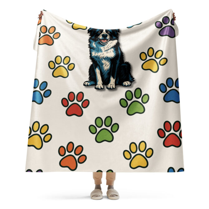 Custom Rainbow Paw Parade Blanket – Add Your Pet