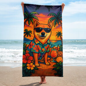 Tropicool Vibes Pet Beach Towel – Hawaiian Style